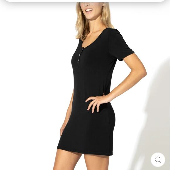 Bellabu Bear Obsidian Black Bamboo Womens‎ Nightgown Size Medium NEW - Picture 2 of 11